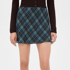 Reformation Brandy Plaid Mini Skirt Sz M